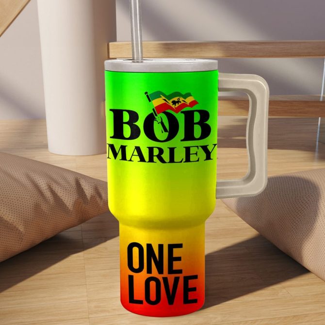 Bob Marley Music Custom Stanley Quencher 40Oz Stainless Steel - Image 2