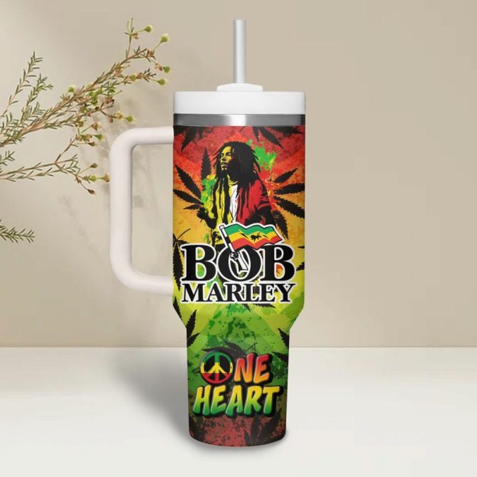 Bob Marley Music Custom Stanley Quencher 40Oz Stainless Steel - Image 2