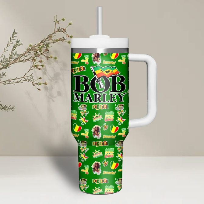 Bob Marley Music Custom Stanley Quencher 40Oz Stainless Steel - Image 2