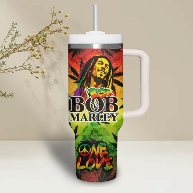 Bob Marley Music Custom Stanley Quencher 40Oz Stainless Steel - Image 3