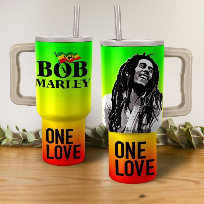 Bob Marley Music Custom Stanley Quencher 40Oz Stainless Steel