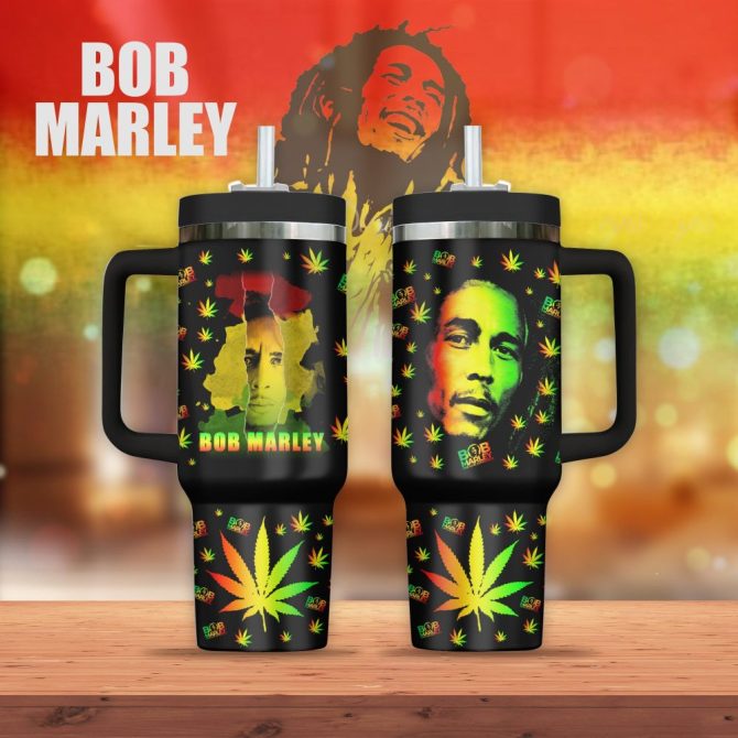Bob Marley Music Custom Stanley Quencher 40Oz Stainless Steel