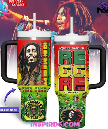 Bob Marley Music Custom Stanley Quencher 40Oz Stainless Steel Tumbler
