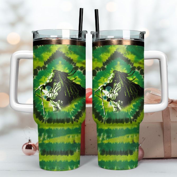 Bob Marley Music Custom Stanley Quencher 40Oz Stainless Steel Tumbler - Image 3