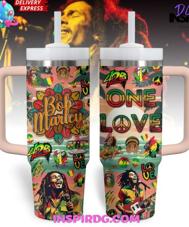 Bob Marley Music Custom Stanley Quencher 40Oz Stainless Steel Tumbler