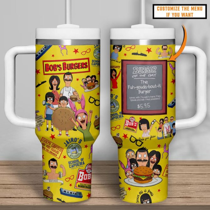 Bob #8217;S Burgers Movies Custom Stanley Quencher 40Oz Stainless Steel Tumbler - Image 4