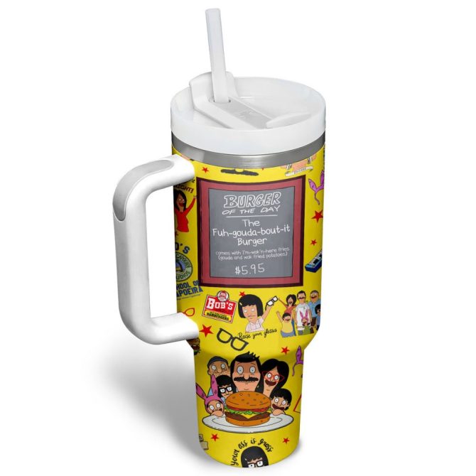 Bob #8217;S Burgers Movies Custom Stanley Quencher 40Oz Stainless Steel Tumbler - Image 3