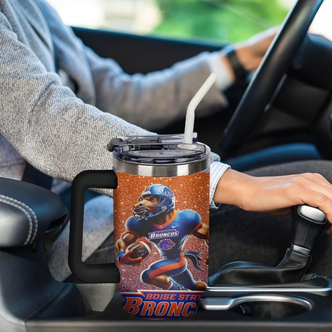 Boise State Broncos Ncaa Sports Custom Stanley Quencher 40Oz Stainless Steel Tumbler With Handle - Image 5