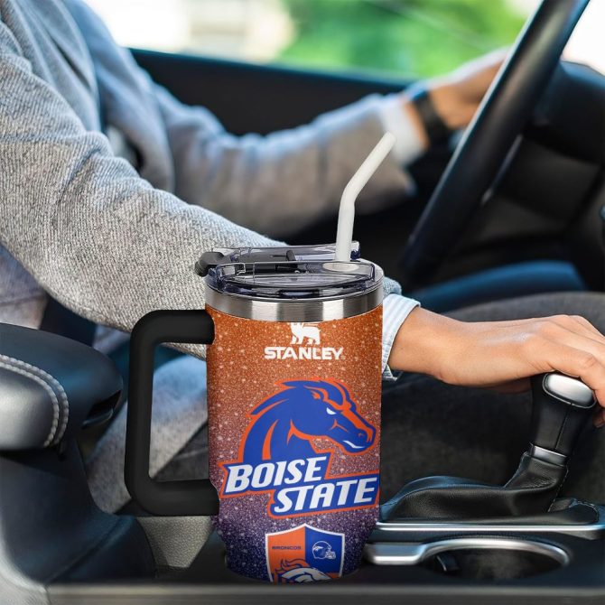 Boise State Broncos Ncaa Sports Custom Stanley Quencher 40Oz Stainless Steel Tumbler With Handle - Image 4