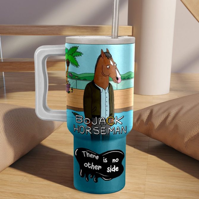 Bojack Horseman Tv Series Custom Stanley Quencher 40Oz Stainless Steel Tumbler With Handle - Image 2
