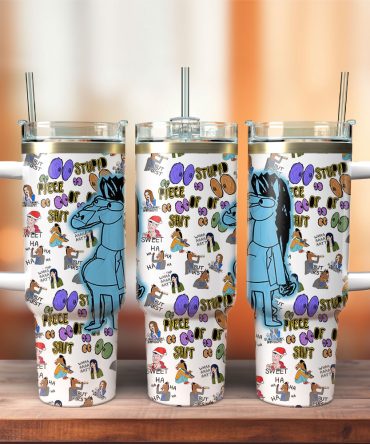 Bojack Horseman Tv Series Custom Stanley Quencher 40Oz Stainless Steel Tumbler With Handle