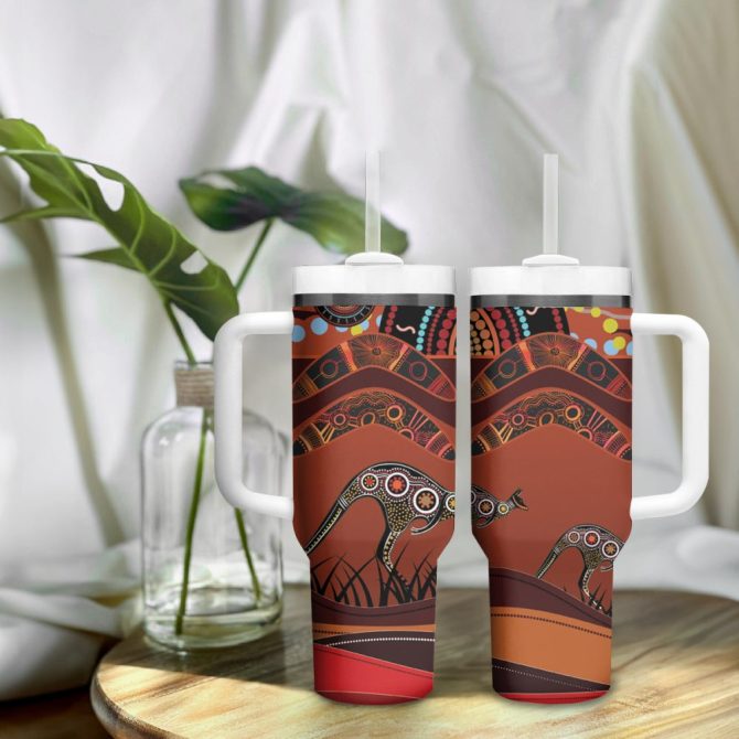 Bomerang And Kangaroo Custom Stanley Quencher 40Oz Stainless Steel Tumbler - Image 10