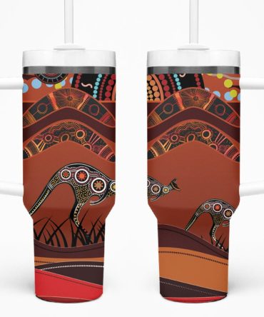 Bomerang And Kangaroo Custom Stanley Quencher 40Oz Stainless Steel Tumbler