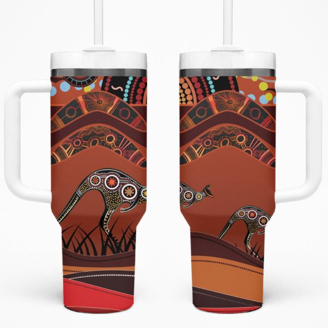 Bomerang And Kangaroo Custom Stanley Quencher 40Oz Stainless Steel Tumbler