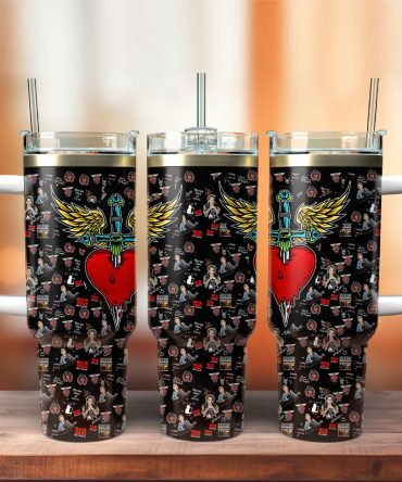 Bon Jovi Music Custom Stanley Quencher 40Oz Stainless Steel Tumbler With Handle