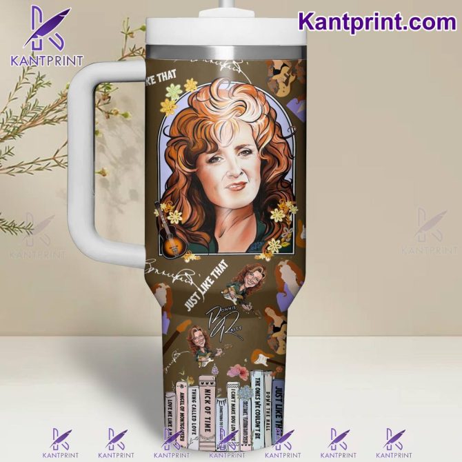 Bonnie Raitt Music Custom Stanley Quencher 40Oz Stainless Steel Tumbler With Handle - Image 3