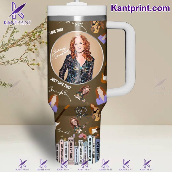 Bonnie Raitt Music Custom Stanley Quencher 40Oz Stainless Steel Tumbler With Handle - Image 2