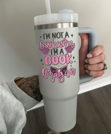 Book Dragon Custom Stanley Quencher 40Oz Stainless Steel Tumbler
