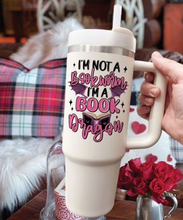 Book Dragon Custom Stanley Quencher 40Oz Stainless Steel Tumbler