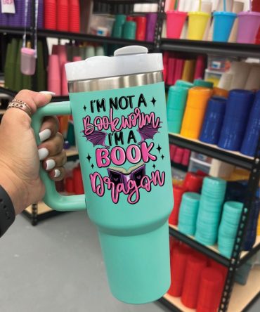 Book Dragon Custom Stanley Quencher 40Oz Stainless Steel Tumbler
