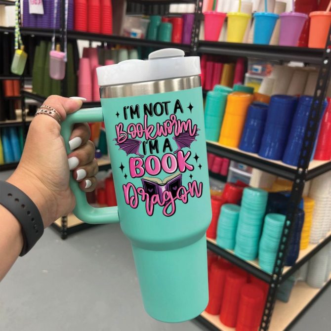Book Dragon Custom Stanley Quencher 40Oz Stainless Steel Tumbler