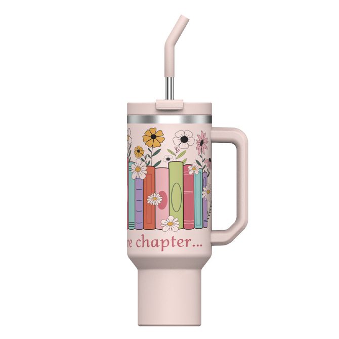 Book Lover Custom Stanley Quencher 40Oz Stainless Steel Tumbler - Image 5