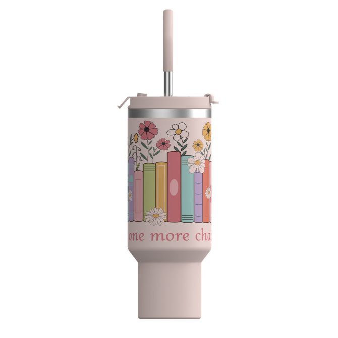 Book Lover Custom Stanley Quencher 40Oz Stainless Steel Tumbler - Image 2
