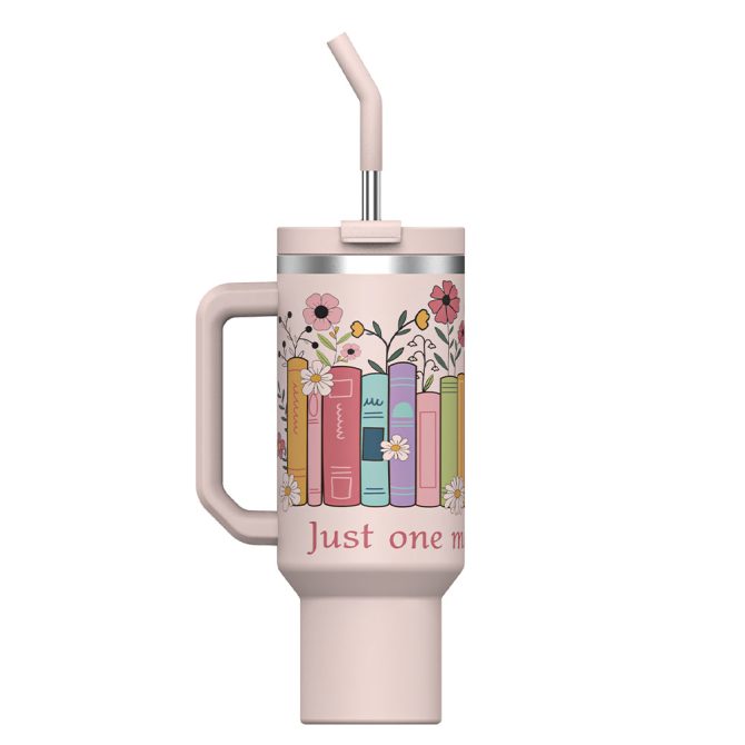 Book Lover Custom Stanley Quencher 40Oz Stainless Steel Tumbler - Image 6