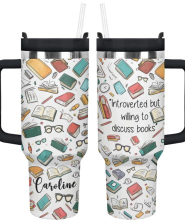 Book Lover Custom Stanley Quencher 40Oz Stainless Steel Tumbler With Handle