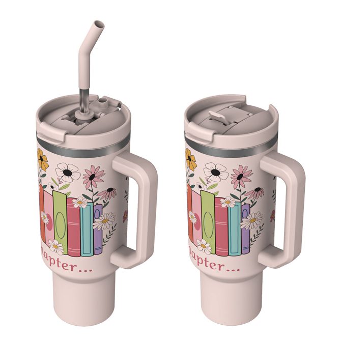 Book Lover Custom Stanley Quencher 40Oz Stainless Steel Tumbler - Image 3