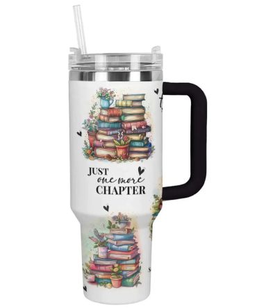 Books Custom Stanley Quencher 40Oz Stainless Steel Tumbler With Handle