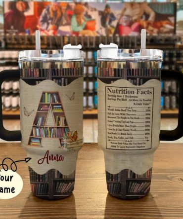 Books Custom Stanley Quencher 40Oz Stainless Steel Tumbler With Handle