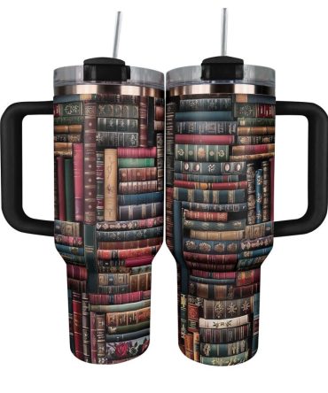 Books Custom Stanley Quencher 40Oz Stainless Steel Tumbler With Handle