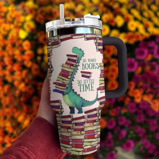 Books Custom Stanley Quencher 40Oz Stainless Steel Tumbler With Handle - Image 2