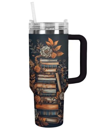 Books Custom Stanley Quencher 40Oz Stainless Steel Tumbler With Handle