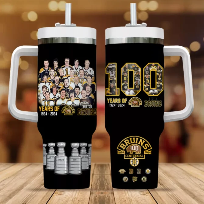 Boston Bruins Nhl Custom Stanley Quencher 40Oz Stainless Steel Tumbler - Image 6