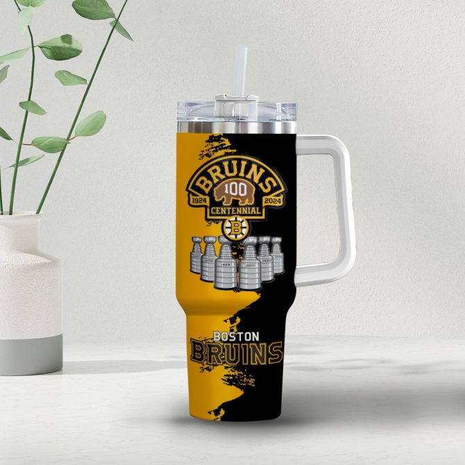 Boston Bruins Nhl Custom Stanley Quencher 40Oz Stainless Steel Tumbler - Image 2