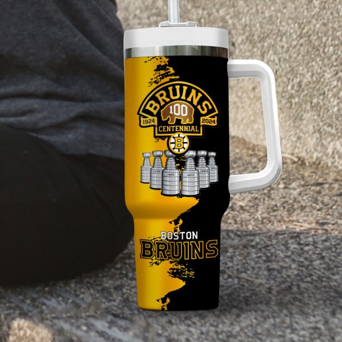 Boston Bruins Nhl Custom Stanley Quencher 40Oz Stainless Steel Tumbler - Image 3