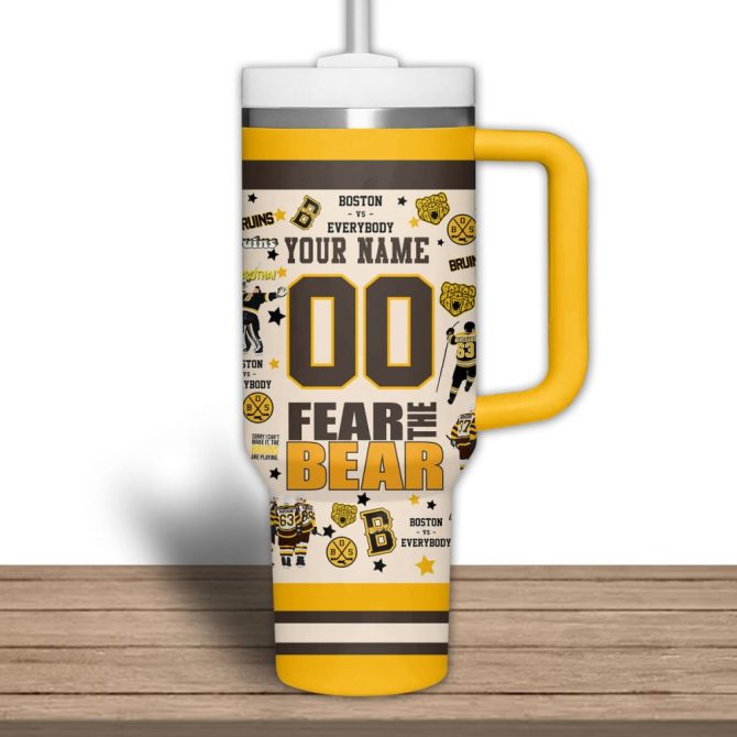 Boston Bruins Nhl Custom Stanley Quencher 40Oz Stainless Steel Tumbler - Image 6