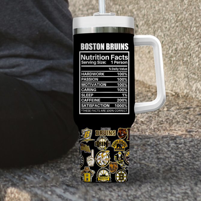 Boston Bruins Nhl Custom Stanley Quencher 40Oz Stainless Steel Tumbler - Image 3