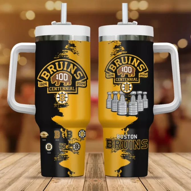 Boston Bruins Nhl Custom Stanley Quencher 40Oz Stainless Steel Tumbler - Image 6