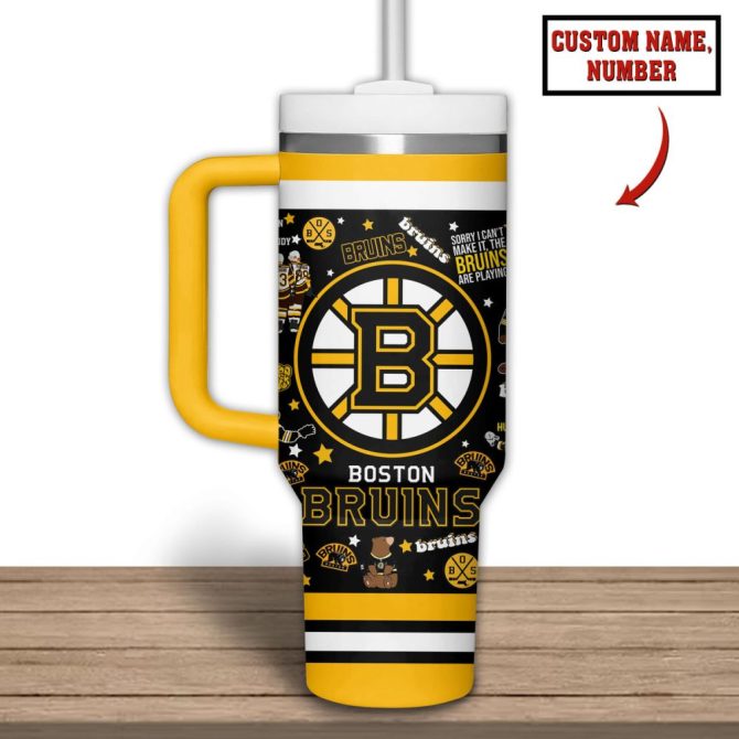 Boston Bruins Nhl Custom Stanley Quencher 40Oz Stainless Steel Tumbler - Image 3