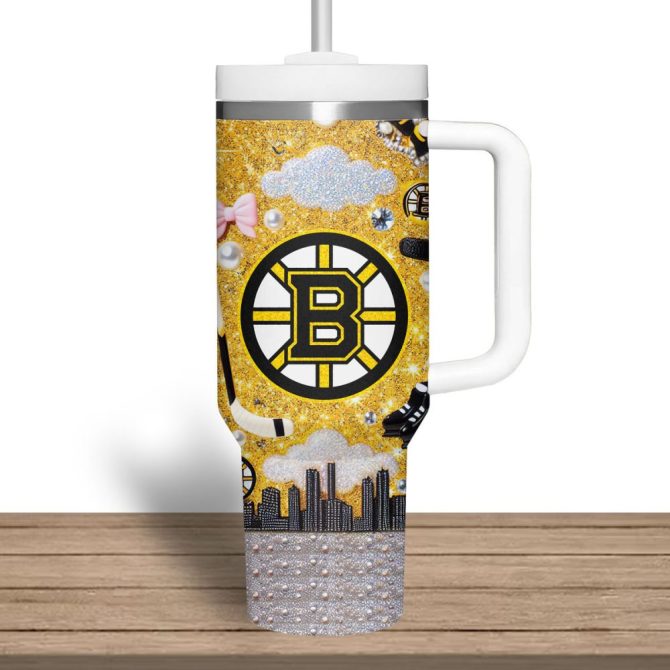 Boston Bruins Nhl Custom Stanley Quencher 40Oz Stainless Steel Tumbler - Image 3