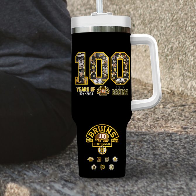 Boston Bruins Nhl Custom Stanley Quencher 40Oz Stainless Steel Tumbler - Image 3