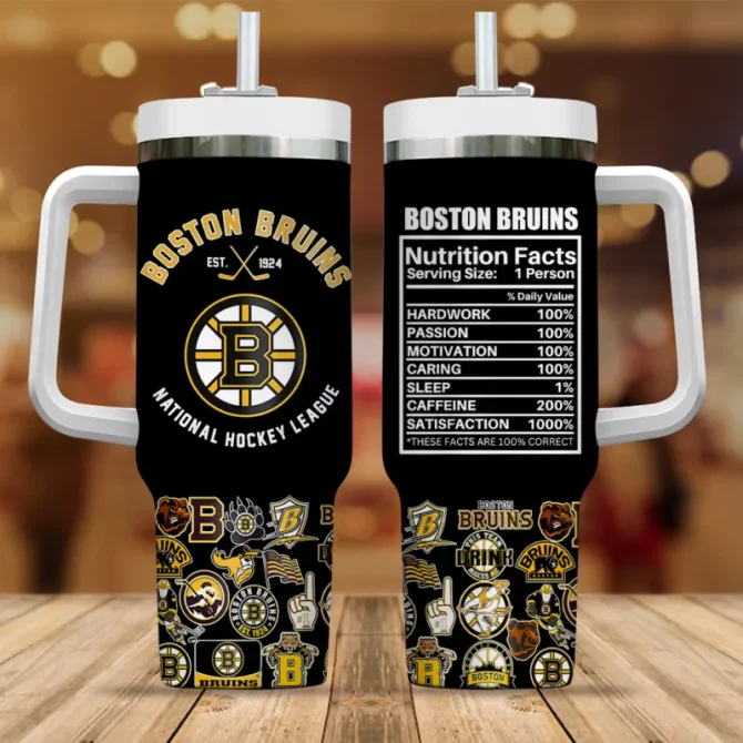 Boston Bruins Nhl Custom Stanley Quencher 40Oz Stainless Steel Tumbler - Image 5