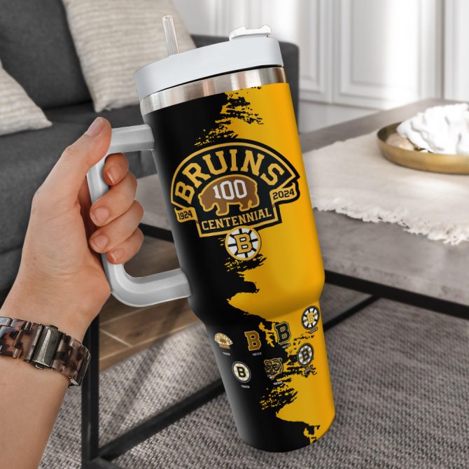 Boston Bruins Nhl Custom Stanley Quencher 40Oz Stainless Steel Tumbler - Image 2
