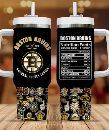 Boston Bruins Nhl Custom Stanley Quencher 40Oz Stainless Steel Tumbler