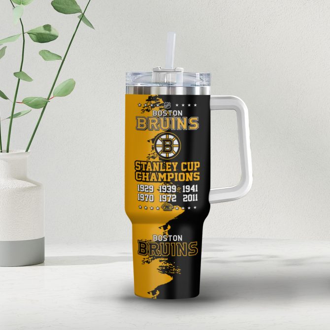 Boston Bruins Nhl Custom Stanley Quencher 40Oz Stainless Steel Tumbler - Image 4