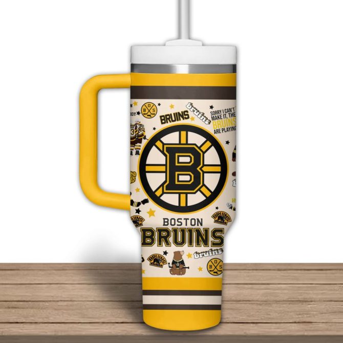 Boston Bruins Nhl Custom Stanley Quencher 40Oz Stainless Steel Tumbler - Image 5