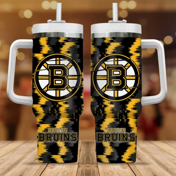 Boston Bruins Nhl Custom Stanley Quencher 40Oz Stainless Steel Tumbler - Image 5